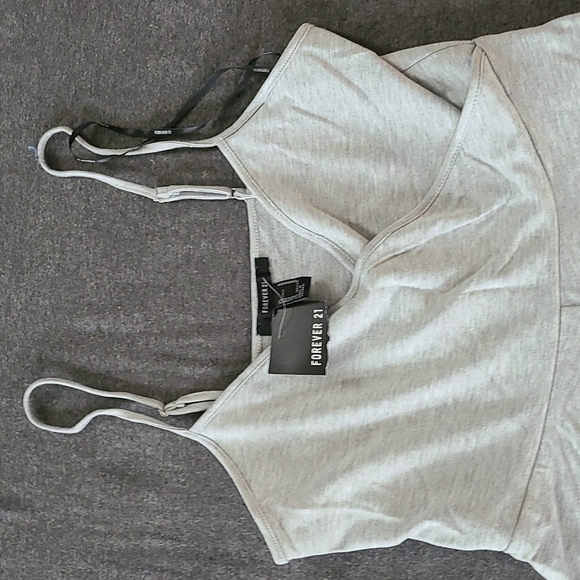 NWT Forever 21 Gray tank top romper Medium - Picture 2 of 2